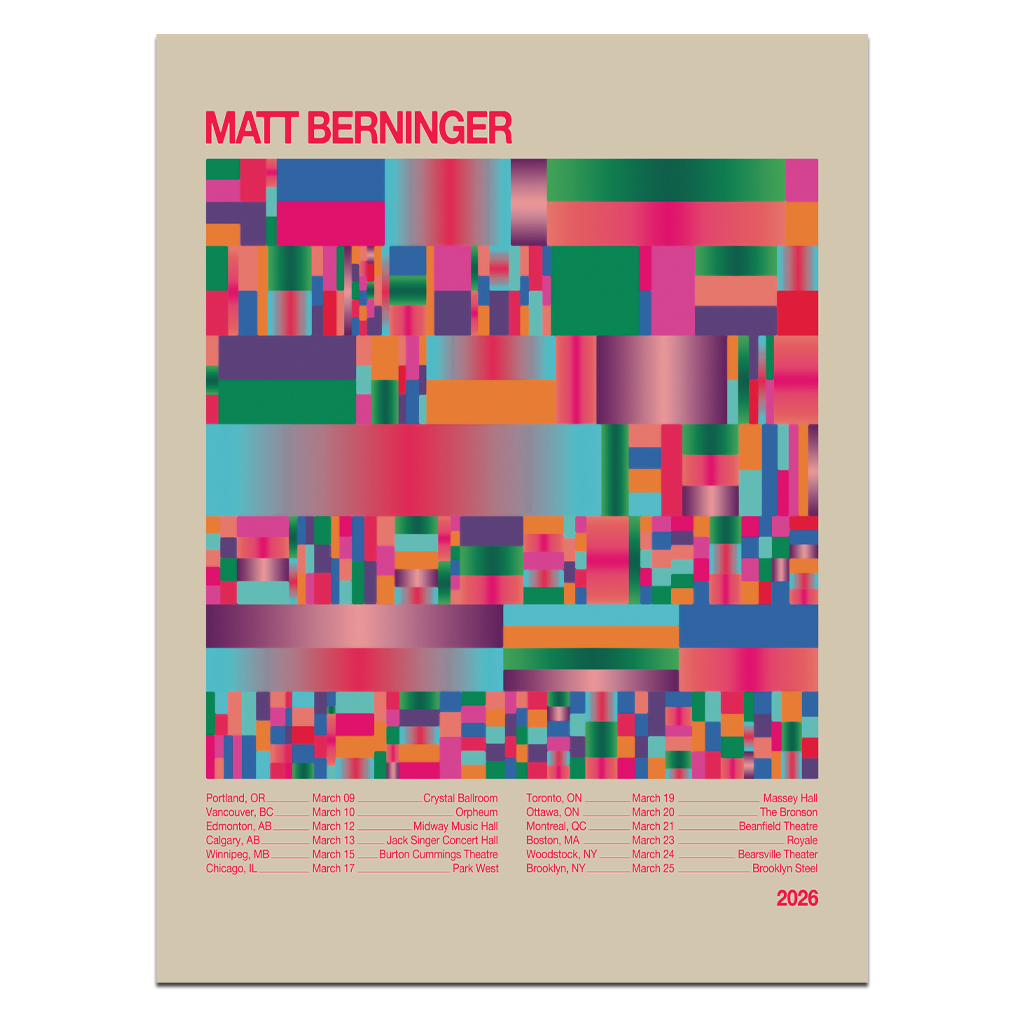 Matt Berninger 2026 Tour Poster