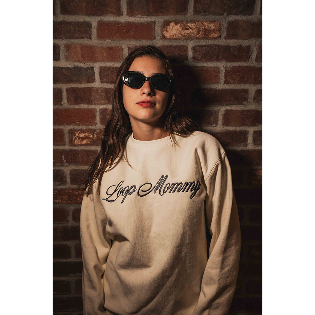 Loop Mommy Embroidered Crewneck Sweatshirt