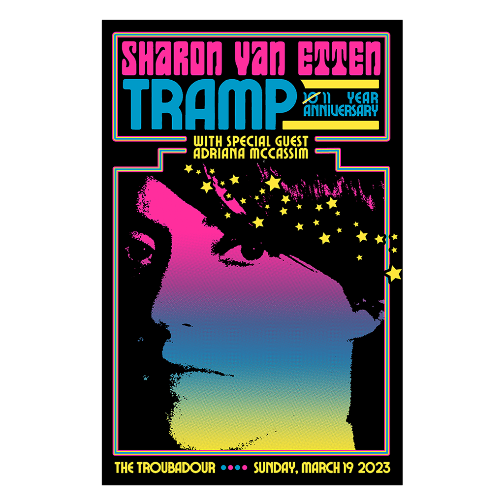 Los Angeles, CA Troubadour Black Light Poster - March 19, 2023