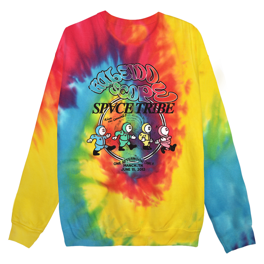 Kaleidoscope Space Tribe Tie Dye Crewneck Sweatshirt