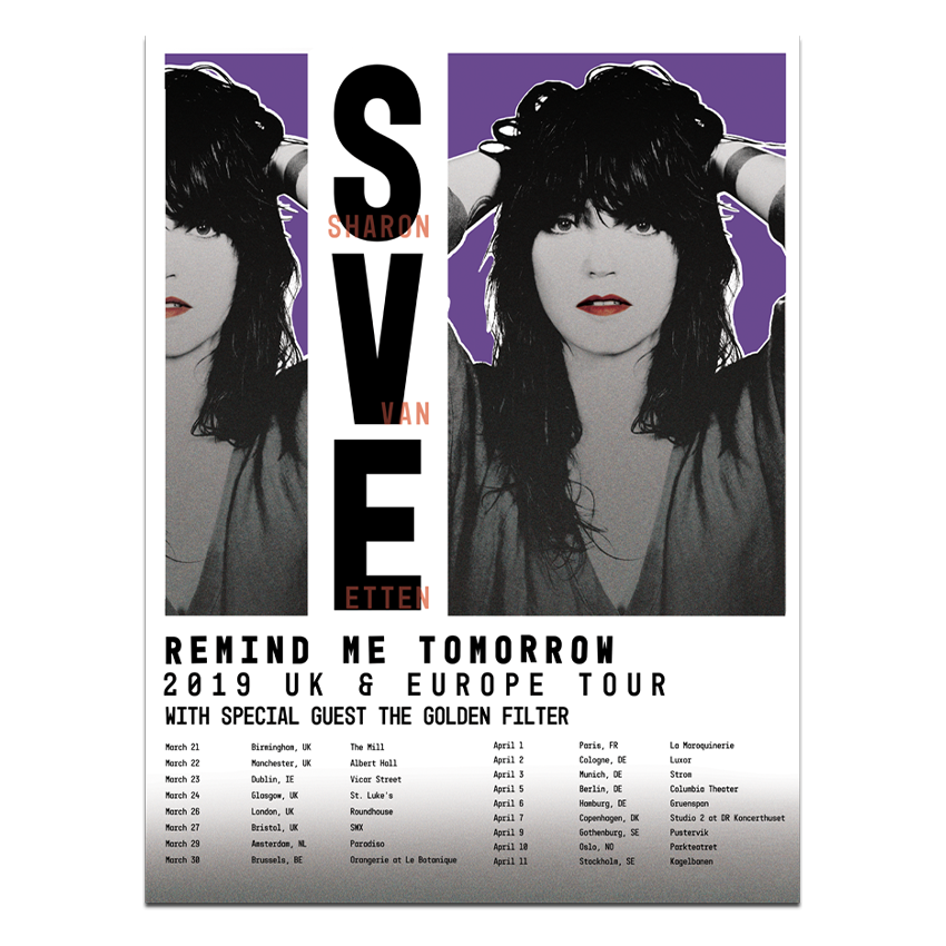 Remind Me Tomorrow 2019 European Tour Poster